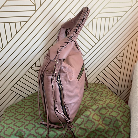 Oryany pink leather hobo bag w/tassel - Picture 3 of 7